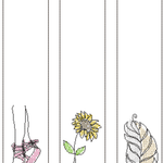 Stickdatei - Lesezeichen, 12 Motive (Single Line) - Sewando