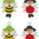 Stickdatei - Anhänger "Bienenkind & Käferkind"