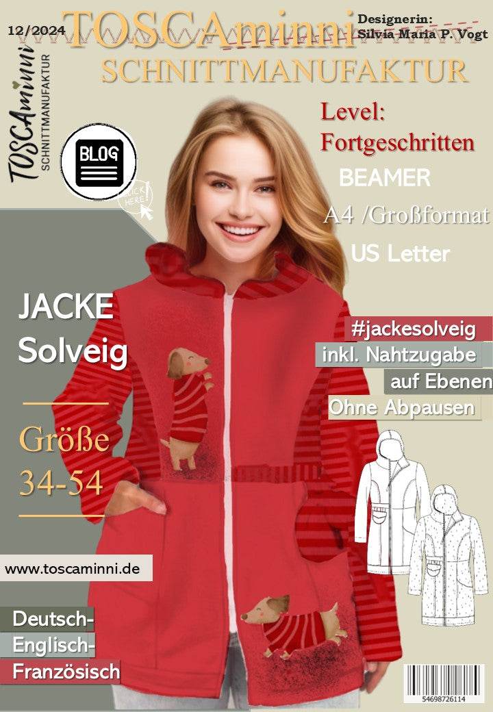 Schnittmuster Damen Jacke Solveig Gr. 34-54 - Sewando