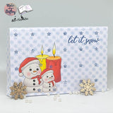 Digiset Fridolin der Schneemann, Digistamp, Digipaper, Plotterdatei, Sublimation - Sewando