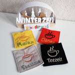 9x Stickdatei Teebeutelhülle Tasse - Sewando