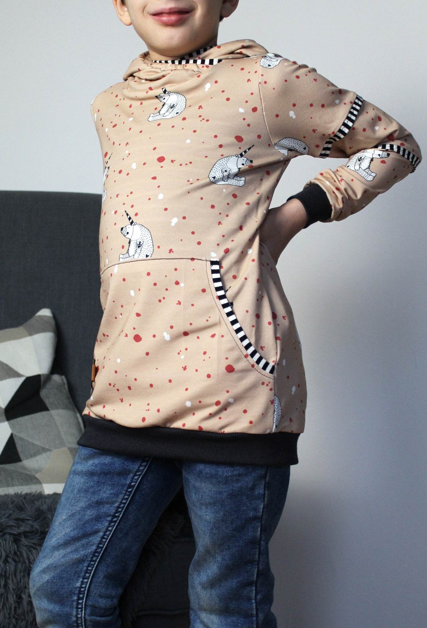 Schnittmuster Hoodie Laurin Gr.122 - 176 - Sewando