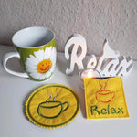 9x Stickdatei Teebeutelhülle Tasse - Sewando