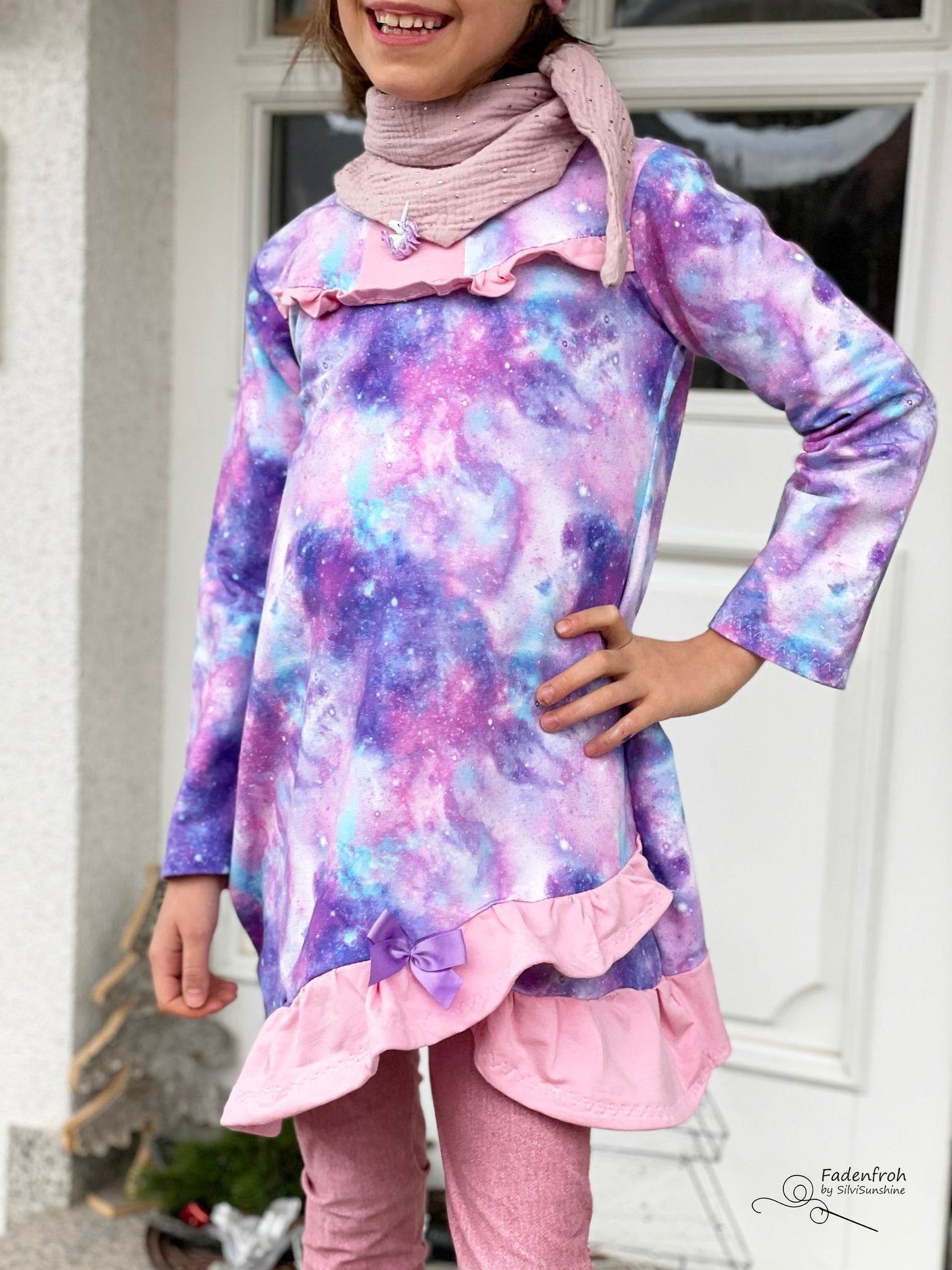 Schnittmuster Aya Pullover Kleid Gr. 80 bis 152 - Sewando