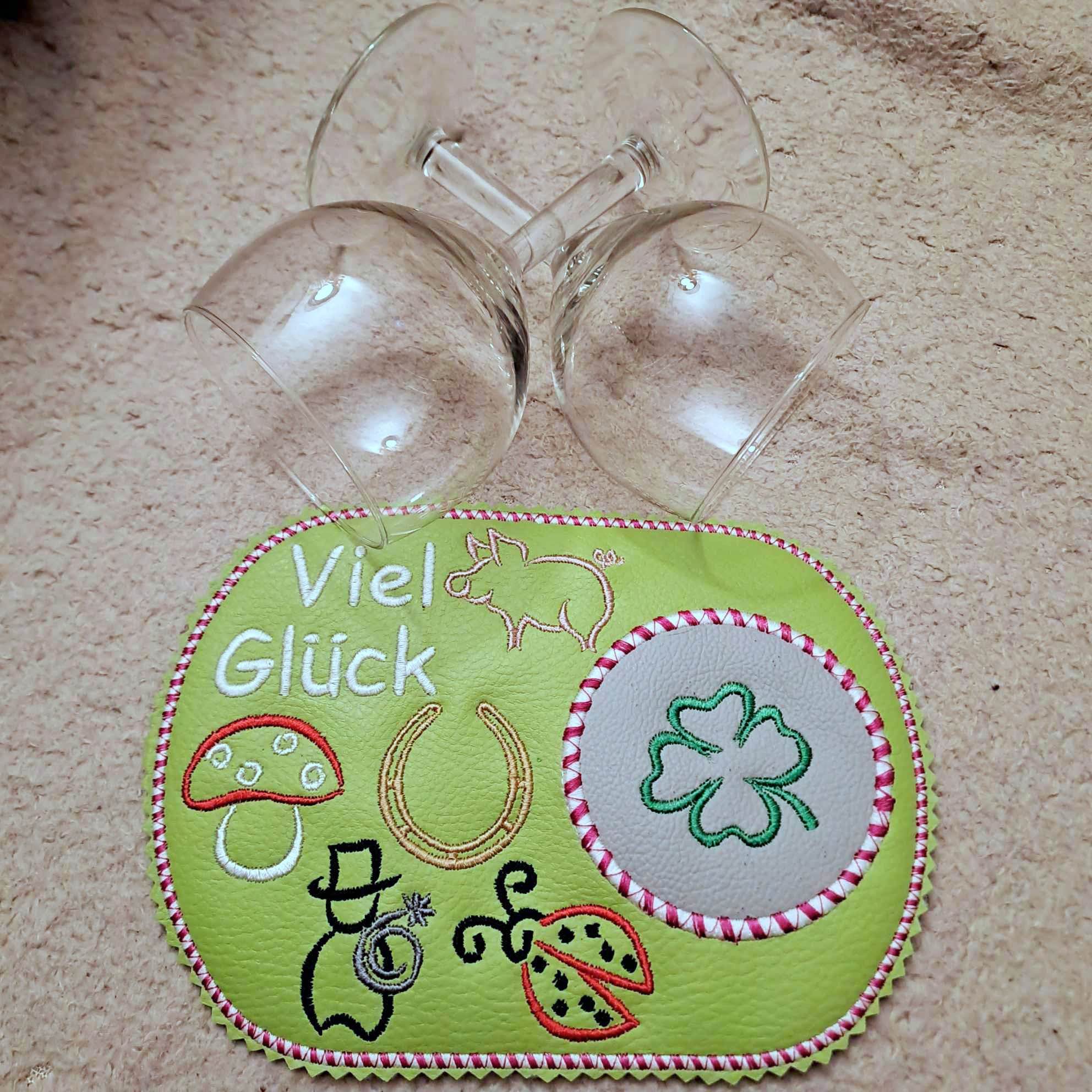 12x Stickdatei Glücksminis ITH und Satinstick - Sewando