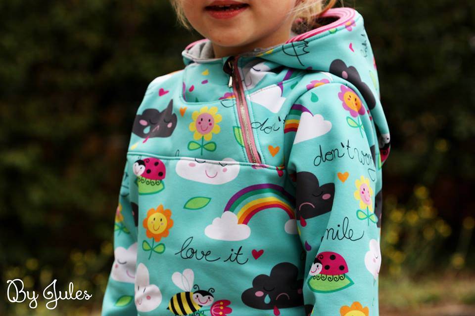 Herbstwind & Frühlingssonne Anorak, Windbreaker, Drüberzieh-Hoodie für 69cm-140cm Körpergröße - Sewando