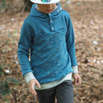 2er Sparpaket Swoodie Troyer, Hoodie, Knopfpullover für 69cm-140cm Körpergröße - Sewando