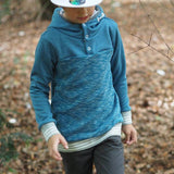 2er Sparpaket Swoodie Troyer, Hoodie, Knopfpullover für 69cm-140cm Körpergröße - Sewando
