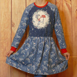 Schnittmuster Raglankleid Winter Glanz