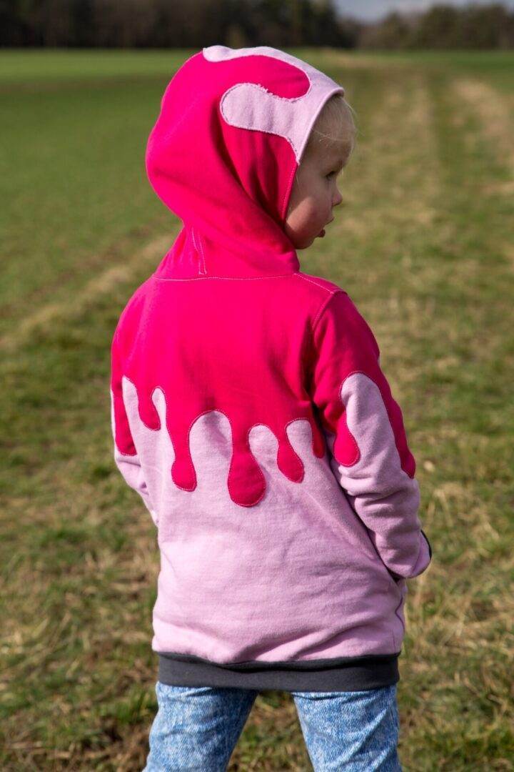 DIN A4 SPLASH Sweatjacke für 105cm-140cm Körpergröße PASSFORMGARANTIE - Sewando