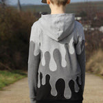 PASST GARANTIE SPLASH Sweater/ Hoodie Gr. 110-140 mit 2 Kapuzen & Halsbündchen - DIN A0 für Beamer geeignet - Sewando