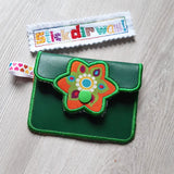 9x Stickdatei "Blume MTA" ITH Täschchen mit Applikation