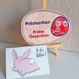 5x Stickdatei "Österchen" ITH Eirug mit Spruch