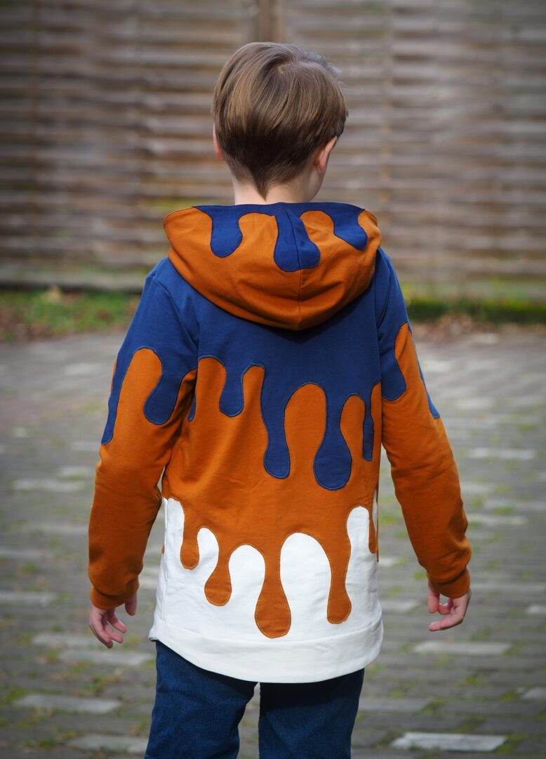 PASST GARANTIE SPLASH Sweater/ Hoodie Gr. 110-140 mit 2 Kapuzen & Halsbündchen - DIN A0 für Beamer geeignet - Sewando
