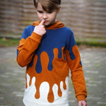 PASST GARANTIE SPLASH Sweater/ Hoodie Gr. 110-140 mit 2 Kapuzen & Halsbündchen - DIN A0 für Beamer geeignet - Sewando