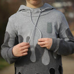 PASST GARANTIE SPLASH Sweater/ Hoodie Gr. 110-140 mit 2 Kapuzen & Halsbündchen - DIN A0 für Beamer geeignet - Sewando