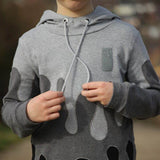 PASST GARANTIE SPLASH Sweater/ Hoodie Gr. 110-140 mit 2 Kapuzen & Halsbündchen - DIN A0 für Beamer geeignet - Sewando