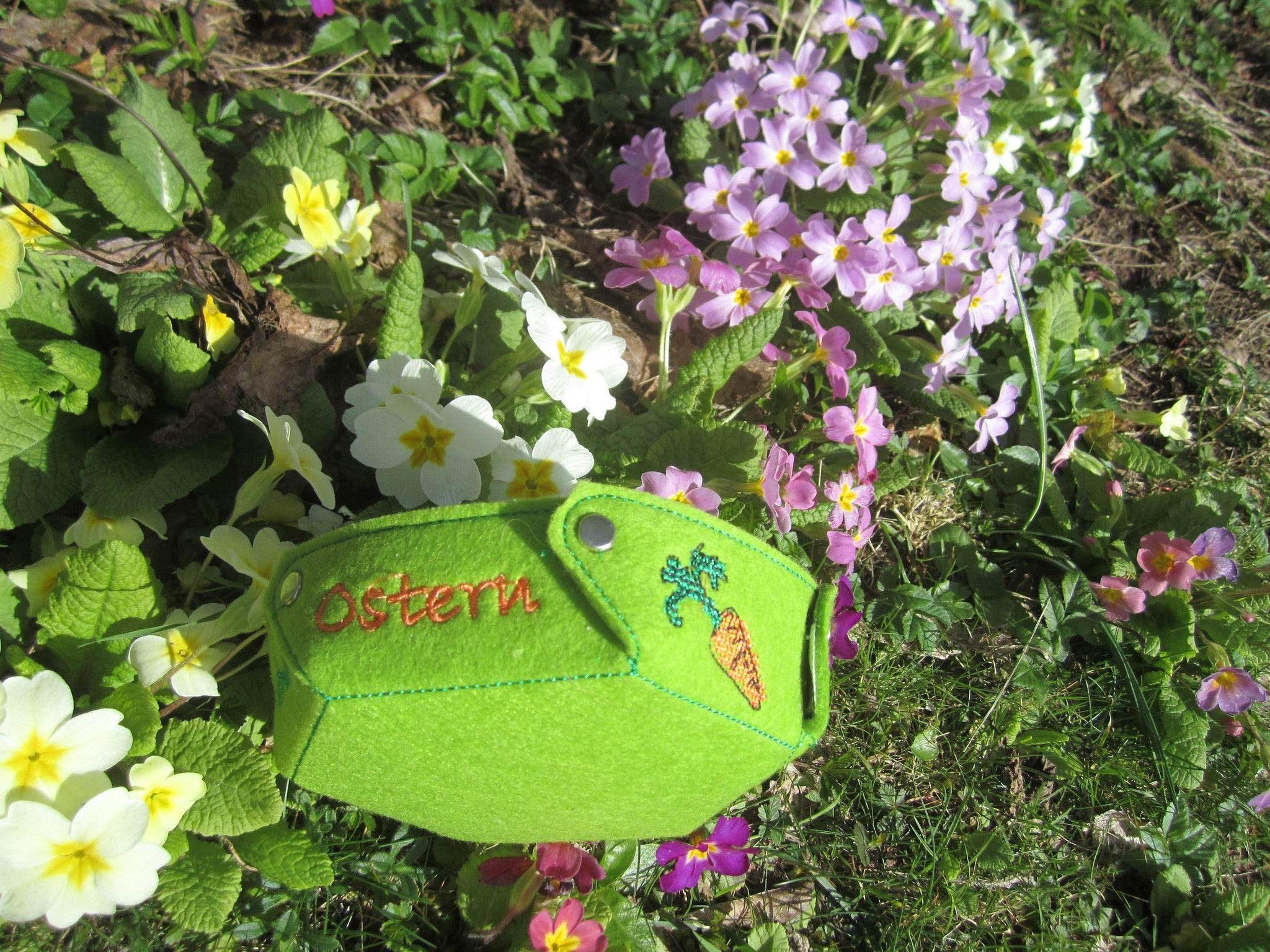 Stickdatei - ITH Osternest, Faltschale, Faltkorb - Sewando
