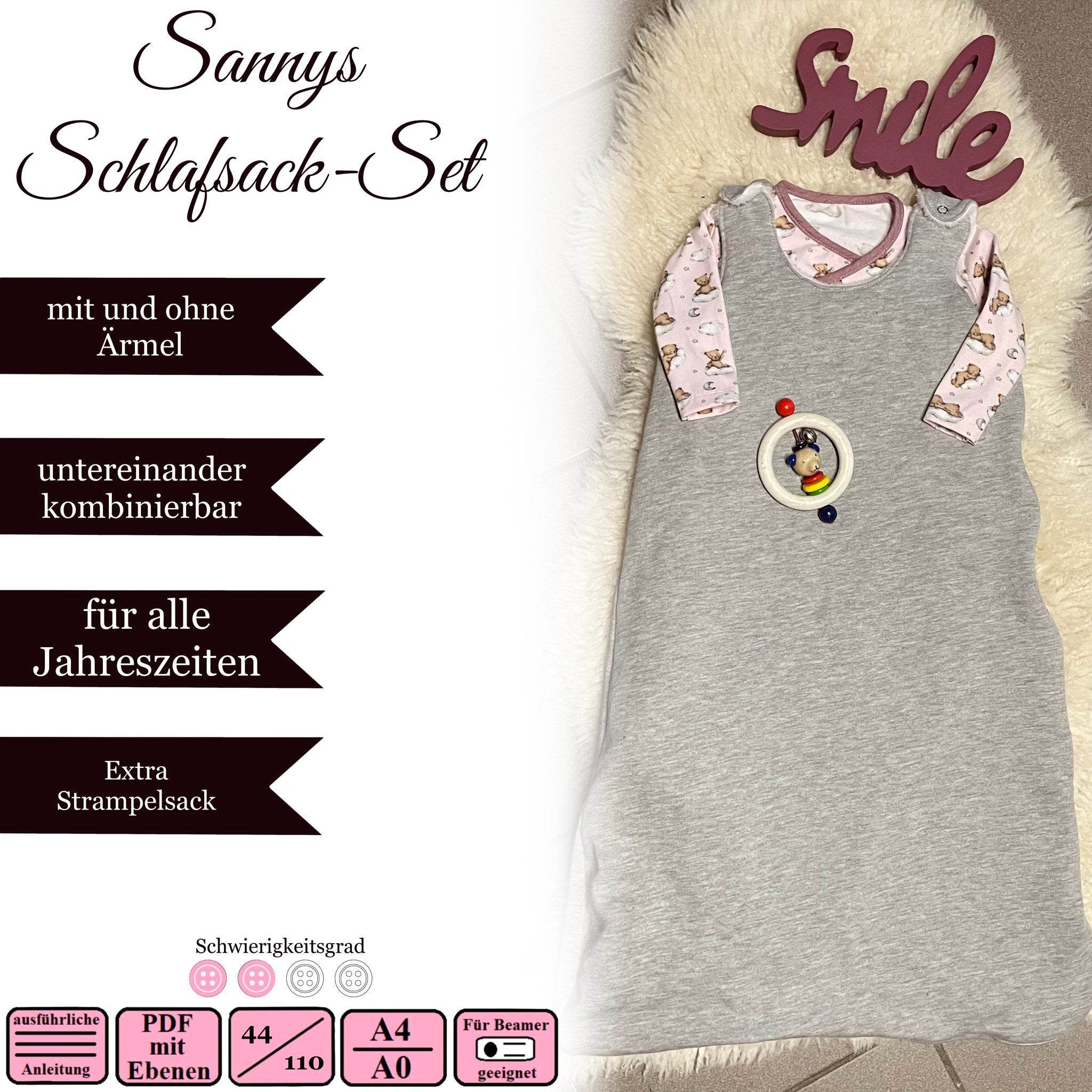 Sannys Schlafsack Set – Gr 44-110 – EBook und Nähanleitung - Sewando