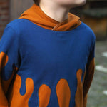 PASST GARANTIE SPLASH Sweater/ Hoodie Gr. 110-140 mit 2 Kapuzen & Halsbündchen - DIN A0 für Beamer geeignet - Sewando