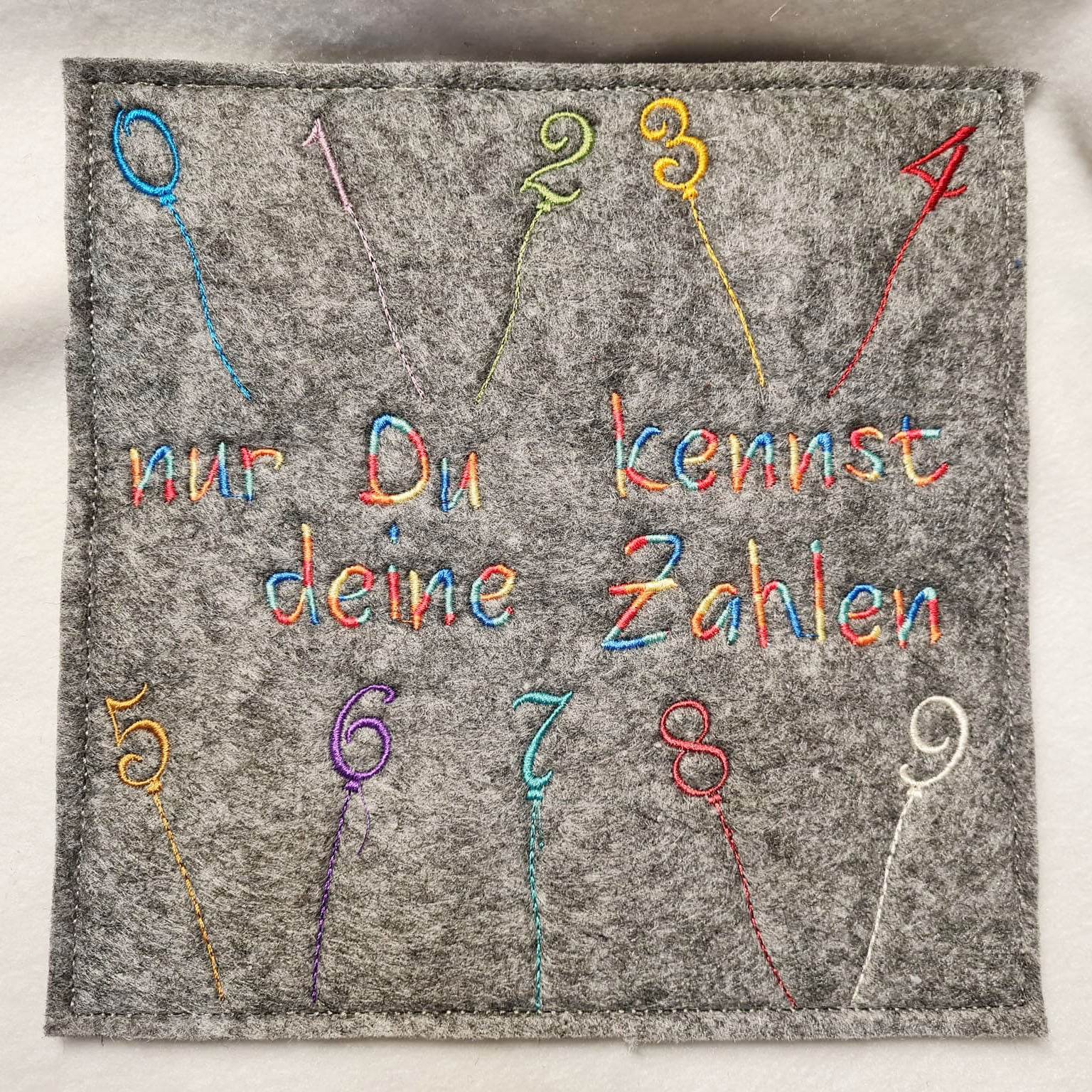 20x Stickdatei Ballonzahlen Satinstick - Sewando