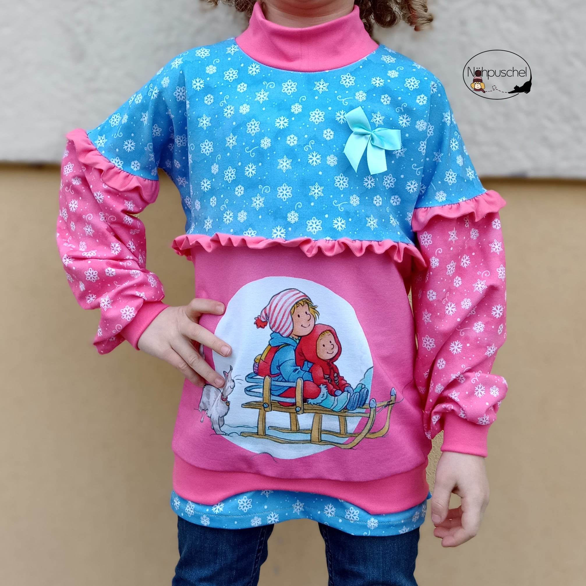 Schnittmuster *Girls Sweater Robin* #Hoodie Gr. 80-176 - Sewando