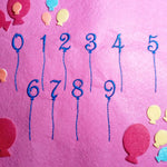 20x Stickdatei Ballonzahlen Satinstick - Sewando