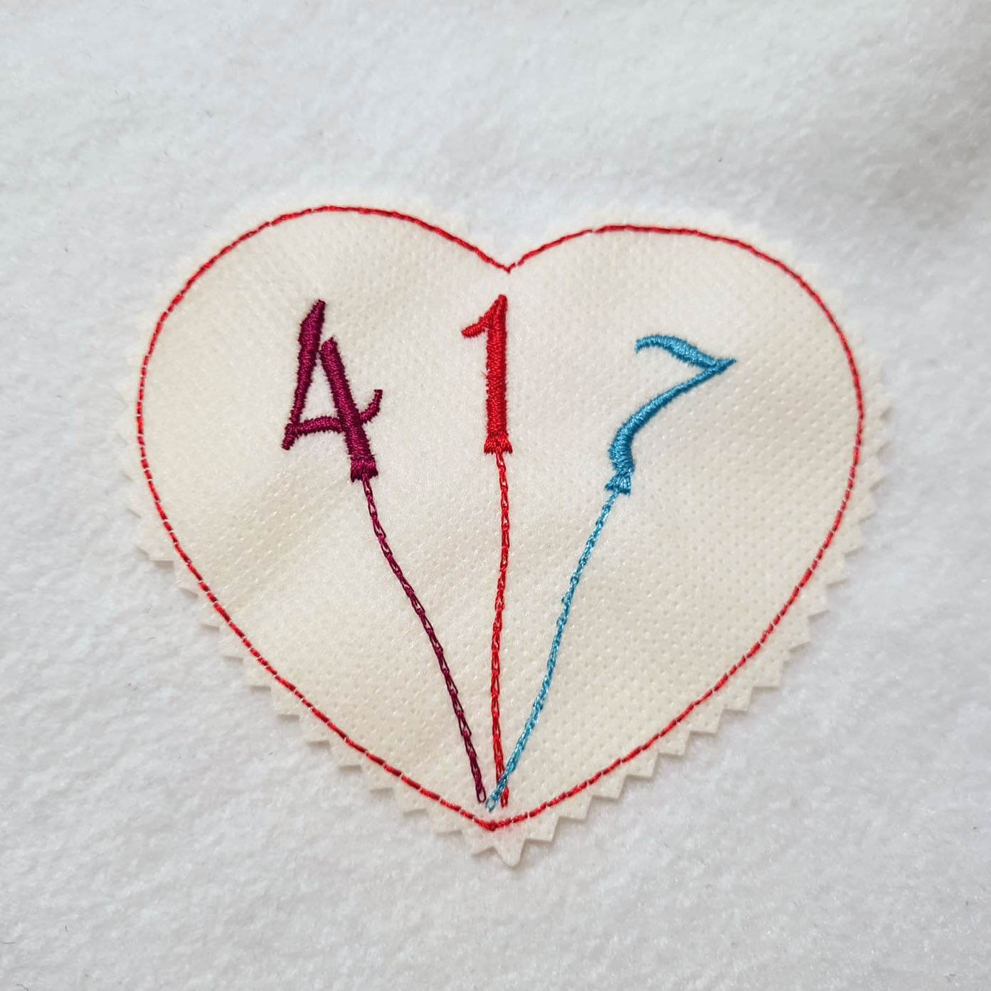 20x Stickdatei Ballonzahlen Satinstick - Sewando