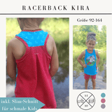 Schnittmuster Racerback Tanktop Shirt Kira für Mädchen Gr.92-164 - Sewando
