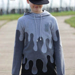PASST GARANTIE SPLASH Sweater/ Hoodie Gr. 110-140 mit 2 Kapuzen & Halsbündchen - DIN A0 für Beamer geeignet - Sewando