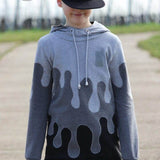 PASST GARANTIE SPLASH Sweater/ Hoodie Gr. 110-140 mit 2 Kapuzen & Halsbündchen - DIN A0 für Beamer geeignet - Sewando