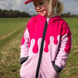 DIN A4 SPLASH Sweatjacke für 69cm-104cm Körpergröße PASSFORMGARANTIE - Sewando