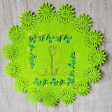 3x Stickdatei "Miniranke Blumen" in Satinstick