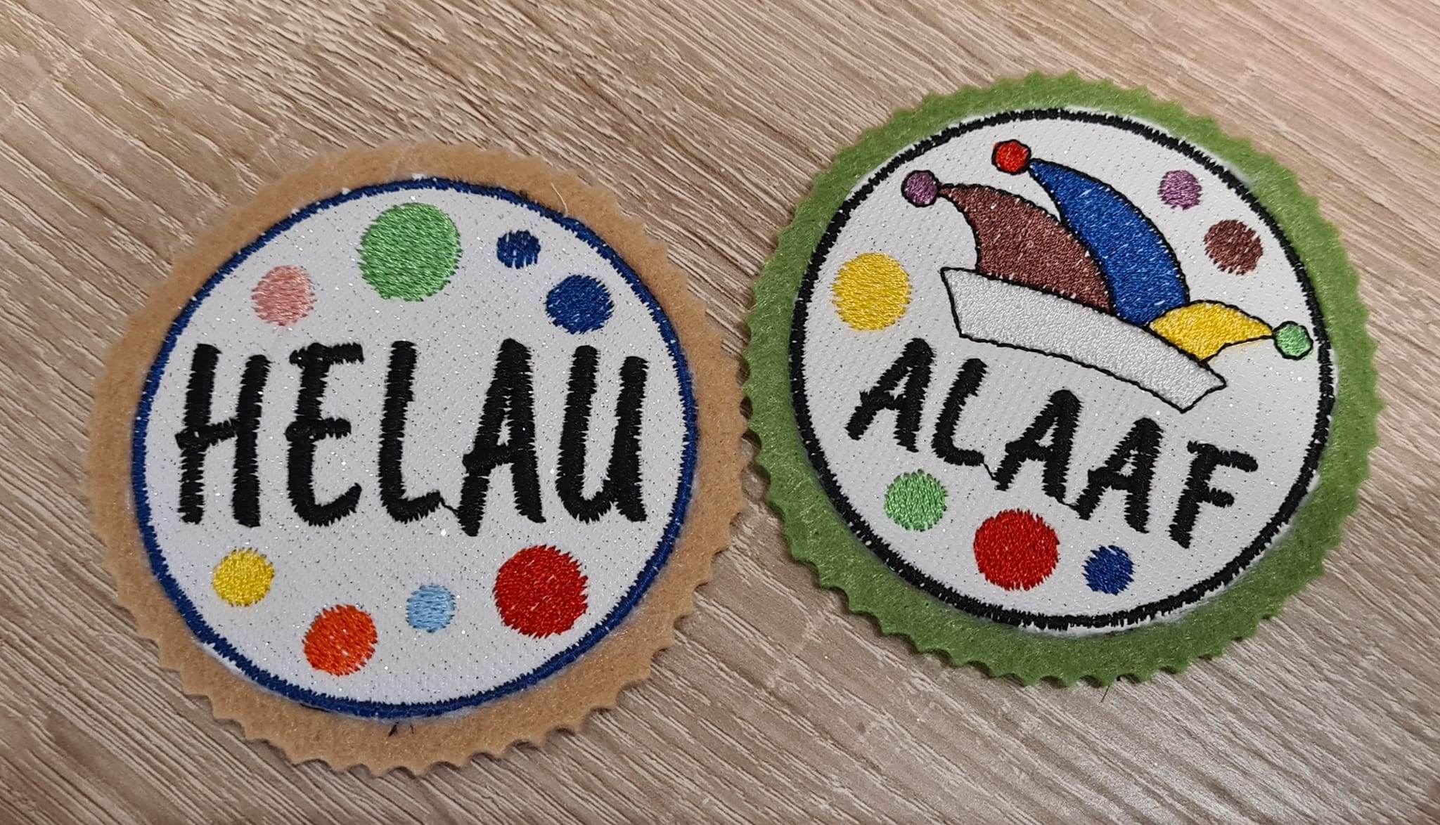 Stickdatei - Button ALAAF & HELAU - Sewando