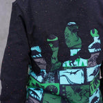PASST GARANTIE SPLASH Sweater/ Hoodie Gr. 110-140 mit 2 Kapuzen & Halsbündchen - DIN A0 für Beamer geeignet - Sewando