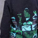 PASST GARANTIE SPLASH Sweater/ Hoodie Gr. 110-140 mit 2 Kapuzen & Halsbündchen - DIN A0 für Beamer geeignet - Sewando