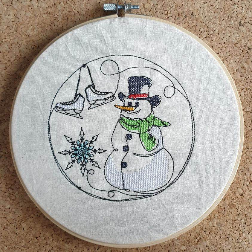 Stickdatei - Winterkranz (Single Line) - Sewando