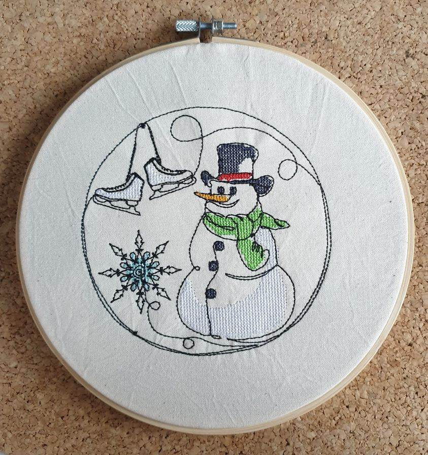 Stickdatei - Winterkranz (Single Line) - Sewando