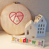 8x Stickdatei "Tiffanyherz" Vollstick und Patchwork