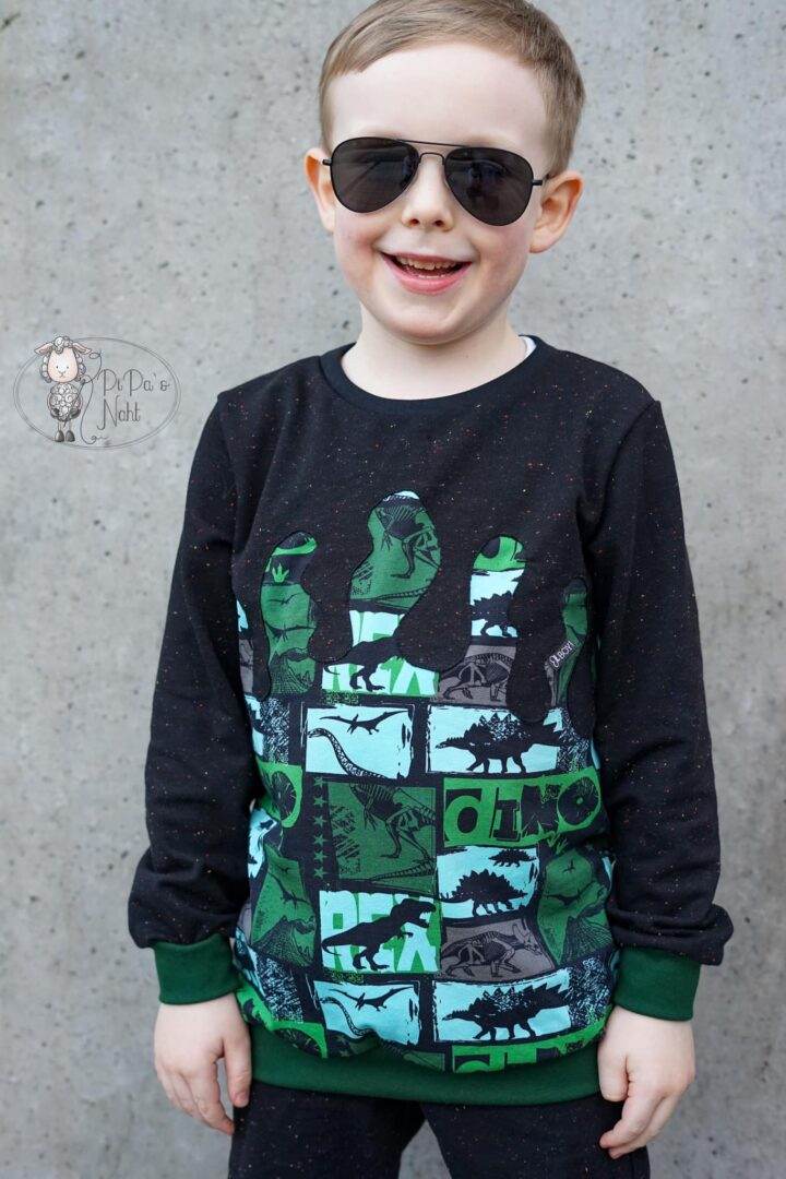 PASST GARANTIE SPLASH Sweater/ Hoodie Gr. 74-104 mit 2 Kapuzen & Halsbündchen - DIN A0 für Beamer geeignet - Sewando