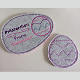 5x Stickdatei "Österchen" ITH Eirug mit Spruch
