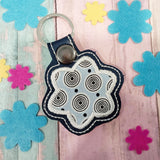 9x Stickdatei "Blume MTA" ITH Täschchen mit Applikation