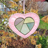 8x Stickdatei "Tiffanyherz" Vollstick und Patchwork