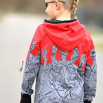 PASST GARANTIE SPLASH Sweater/ Hoodie Gr. 110-140 mit 2 Kapuzen & Halsbündchen - DIN A0 für Beamer geeignet - Sewando