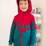 DIN A4 SPLASH Sweatjacke für 105cm-140cm Körpergröße PASSFORMGARANTIE - Sewando