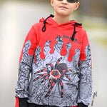 PASST GARANTIE SPLASH Sweater/ Hoodie Gr. 74-140 mit 2 Kapuzen & Halsbündchen - DIN A0 für Beamer geeignet - Sewando
