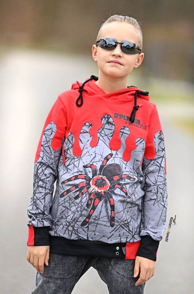 PASST GARANTIE SPLASH Sweater/ Hoodie Gr. 110-140 mit 2 Kapuzen & Halsbündchen - DIN A0 für Beamer geeignet - Sewando