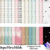Digiset "Kirschblüte" Sakura,  japanische Eleganz in einem Set! Digipaper, Digistamp