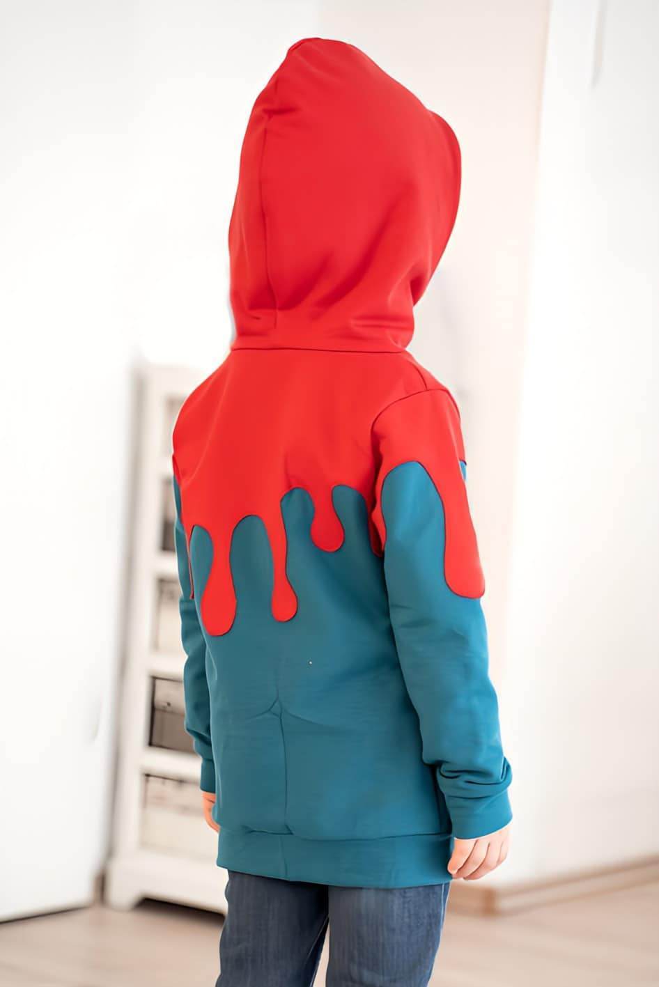 DIN A4 SPLASH Sweatjacke für 105cm-140cm Körpergröße PASSFORMGARANTIE - Sewando