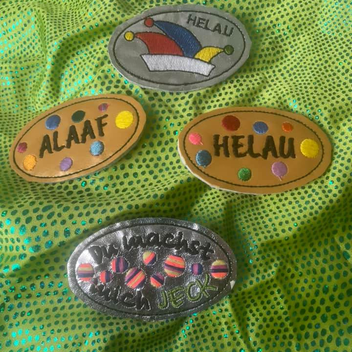 Stickdatei - Brosche / Anstecker ALAAF & HELAU - Sewando